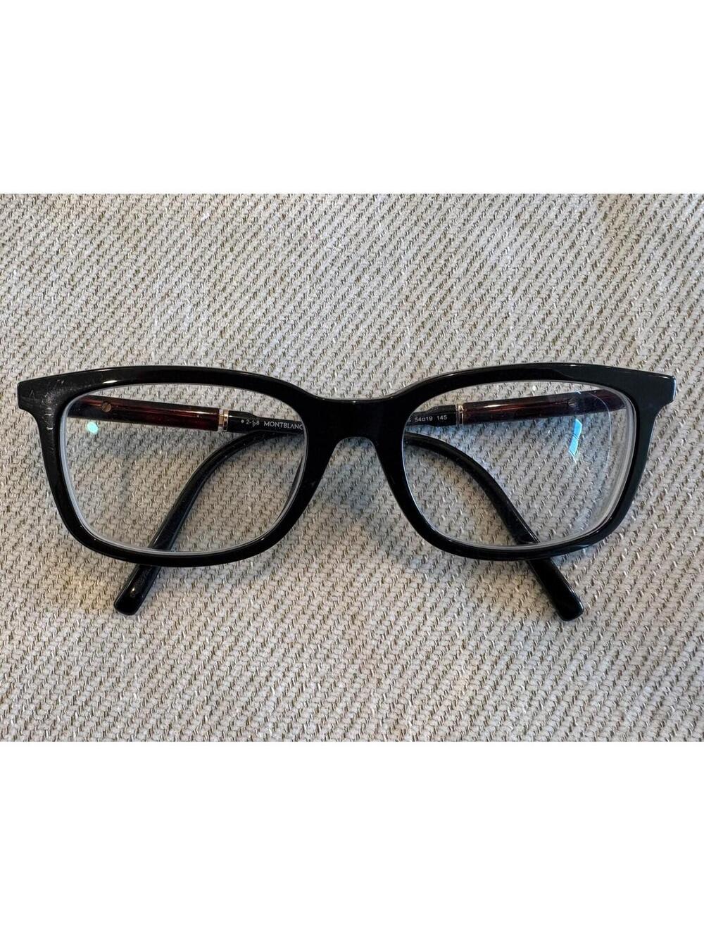 Montblanc MB 638-3 005 Black Tortoise Glasses Frames 54-19-145 Made In Italy